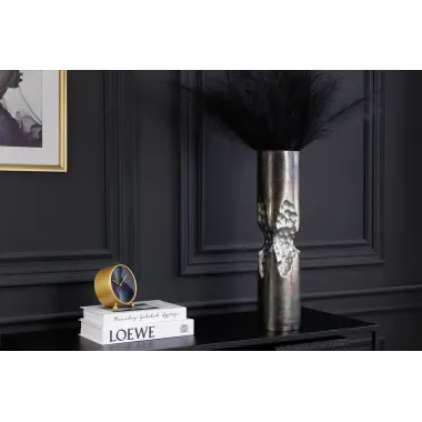 Invicta Wazon PRECIOUS efekt uderzenia młotka czarno-srebrny 50cm / 44888