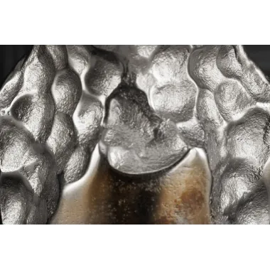 Invicta Wazon PRECIOUS efekt uderzenia młotka czarno-srebrny 50cm / 44888