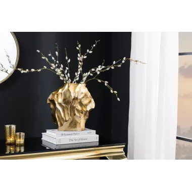 Invicta Wazon LIQUID efekt uderzenia młotka Złoty 25cm / 44878