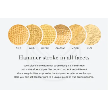 Invicta Wazon LIQUID efekt uderzenia młotka Złoty 25cm / 44878