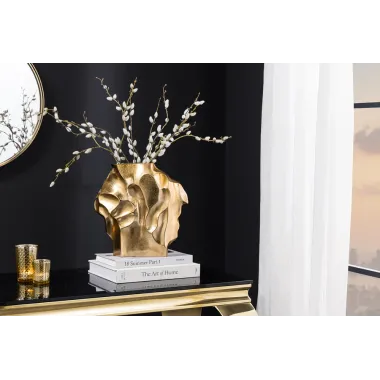 Invicta Wazon LIQUID efekt uderzenia młotka Złoty 30cm / 44876