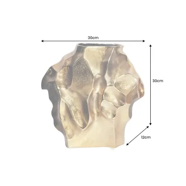 Invicta Wazon LIQUID efekt uderzenia młotka Złoty 30cm / 44876