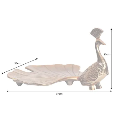 Invicta Patera WILDLIFE PEACOCK złota 40cm / 44894