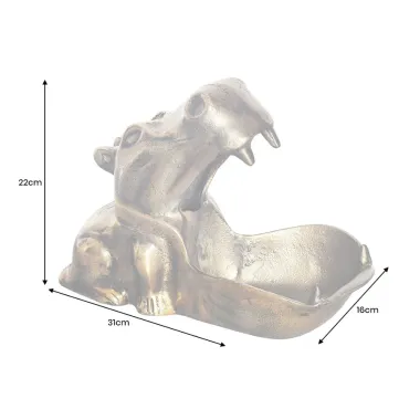 Invicta Miska dekoracyjna HIPPO mosiądz aluminiowy 30cm / 44883
