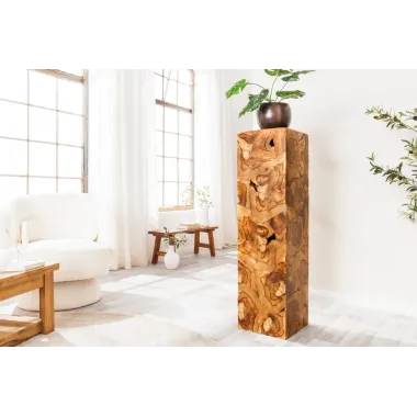 Invicta Słupek dekoracyjny TRIBAL drewno tekowe naturalny brąz 110cm / 44710