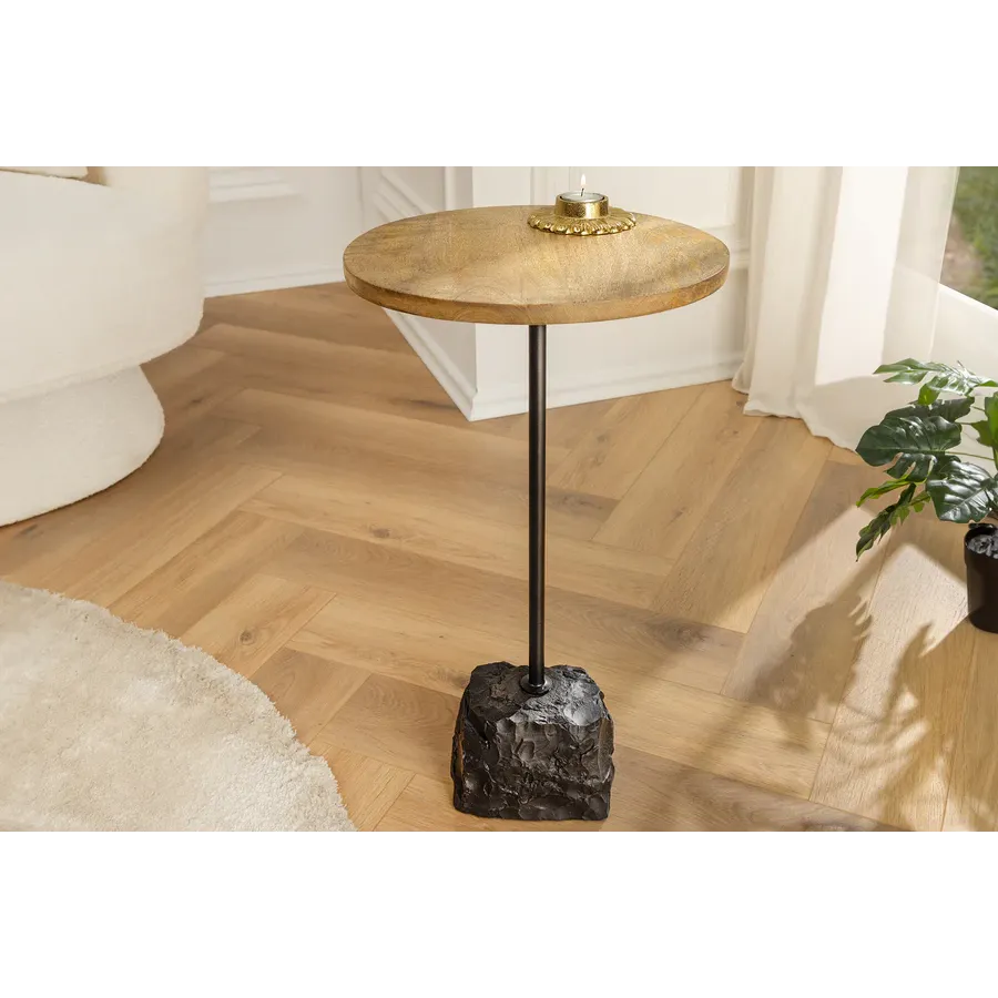 Invicta Stolik boczny TRAYFUL 55cm drewno mango / 43499-B