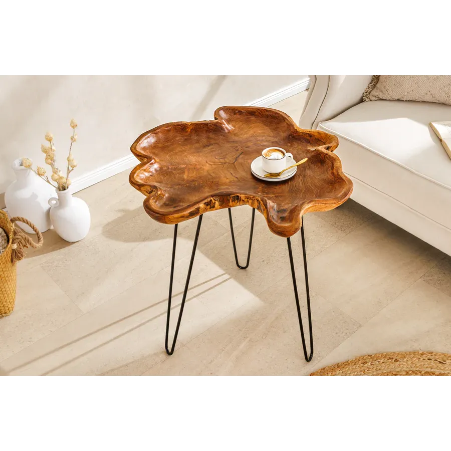 Invicta Stolik boczny WILD drewno tekowe  65 cm / 44708