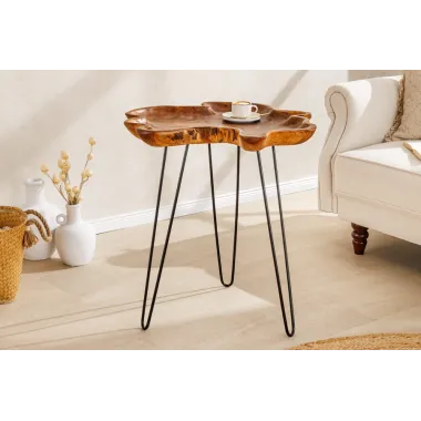 Invicta Stolik boczny WILD drewno tekowe  65 cm / 44708