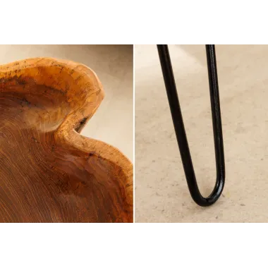 Invicta Stolik boczny WILD drewno tekowe  65 cm / 44708