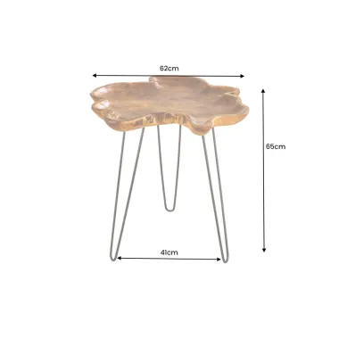 Invicta Stolik boczny WILD drewno tekowe  65 cm / 44708