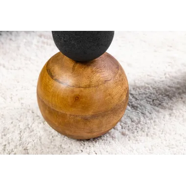 Invicta Stolik boczny ABSTRAKT 50cm z kulą z drewna mango / 44855