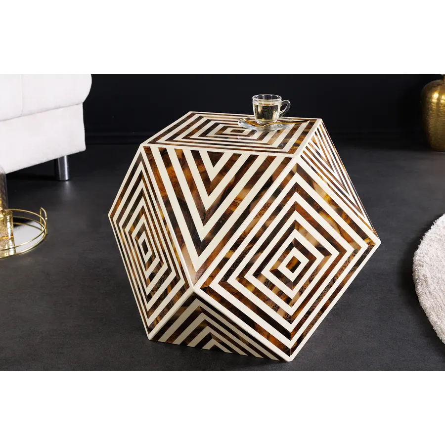 Invicta Stolik boczny BONE INLAY 40cm / 43662