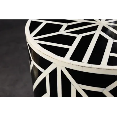 Invicta Stolik boczny BONE INLAY 45cm Poliester / 43661