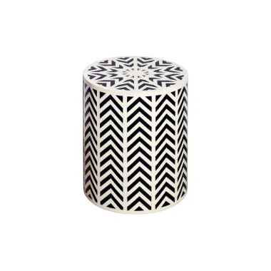 Invicta Stolik boczny BONE INLAY 45cm Poliester / 43660