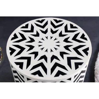 Invicta Stolik boczny BONE INLAY 45cm Poliester / 43660