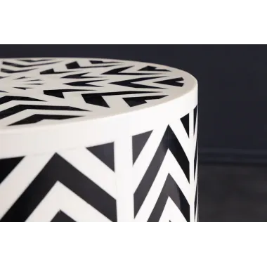 Invicta Stolik boczny BONE INLAY 45cm Poliester / 43660