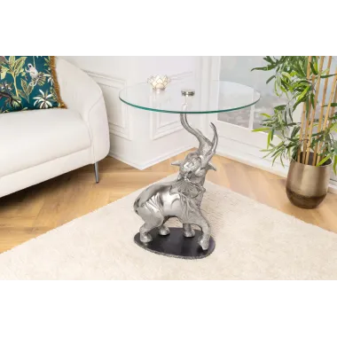 Invicta Stolik boczny ELEPHANT szkło hartowane 80cm / 43557