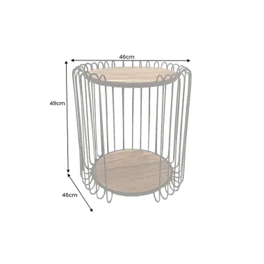 Invicta Stolik boczny TRUE ELEMENTS rama z czarnego drewna akacjowego 50cm / 45737