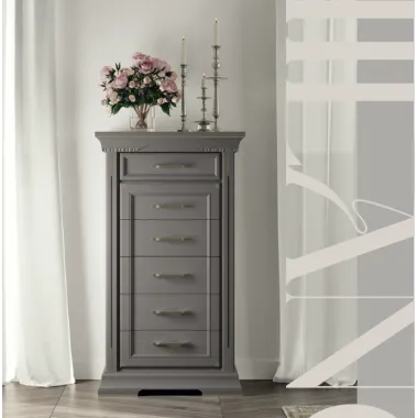 MILANO Włoska Komoda wysoka 6 szuflad 75 x 131 x 53cm / 92220