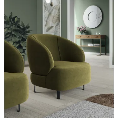 MILANO Włoski fotel tapicerowany kolor MOND 009 89 x 76 x 77cm / 92150