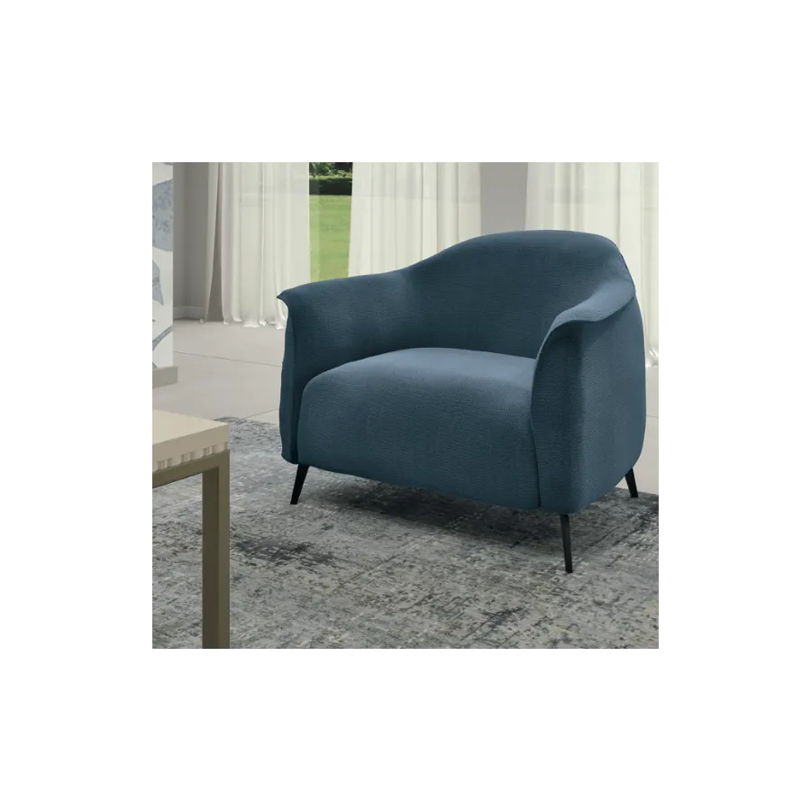 MILANO Włoski fotel tapicerowany kolor CRISS 402 89 x 76 x 77cm / 92150