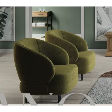 MILANO Włoski fotel tapicerowany kolor CRISS 402 89 x 76 x 77cm / 92150