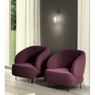 MILANO Włoski fotel tapicerowany kolor CRISS 402 89 x 76 x 77cm / 92150