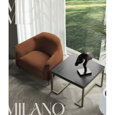 MILANO Włoski fotel tapicerowany kolor DISK 13  77 x 79 x 85cm / 92151