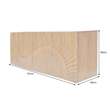 Invicta Szafka RTV wisząca SCORPION 3D mango 180 x 58 x 38cm / 46647