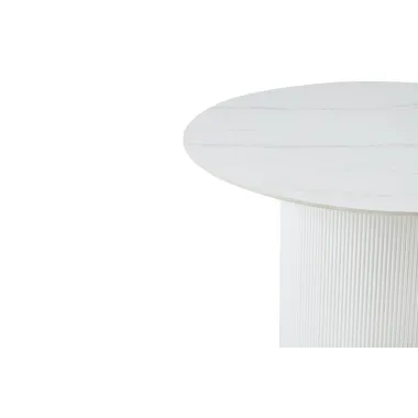 Invicta Stół UNIQUE okrągły ceramiczny biały marmurowy blat 120cm / 46383