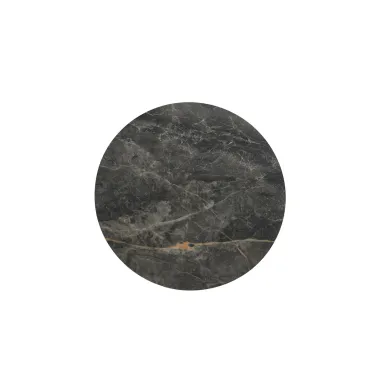 Invicta Stół UNIQUE okrągły ceramiczny szary marmurowy blat 120cm / 46382