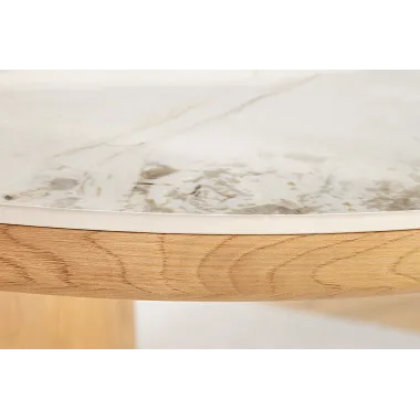 Invicta Stół UNIQUE owalny optyka białego marmuru 200cm / 46381