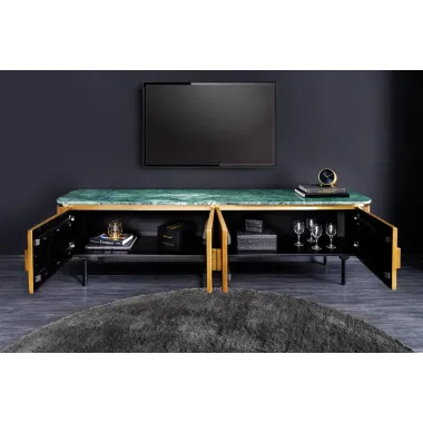 Invicta Szafka RTV VENEZIANO zielony marmur 200cm / 44534