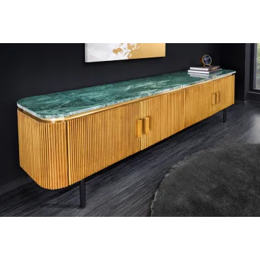 Invicta Szafka RTV VENEZIANO zielony marmur 200cm / 44534