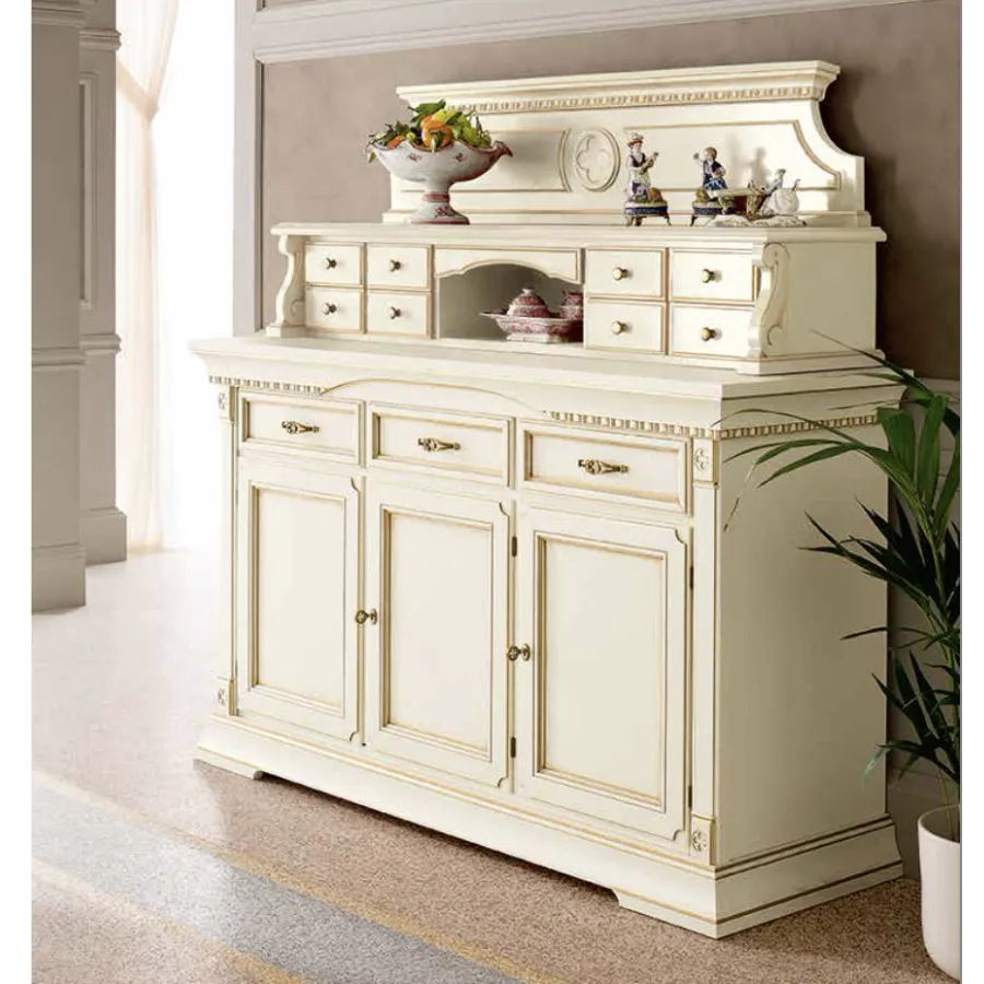 PALAZZO DUCALE ECRU Włoska komoda 3 drzwiowa 160 x 94 x 52.5cm / 71BO05