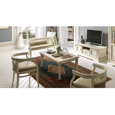 PALAZZO DUCALE ECRU Włoska komoda 2 drzwiowa 114 x 94 x 52.5cm / 71BO04