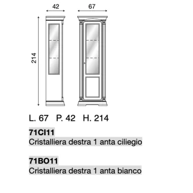 PALAZZO DUCALE ECRU Włoska komoda 2 drzwiowa 114 x 94 x 52.5cm / 71BO04