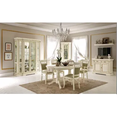 PALAZZO DUCALE ECRU Włoska witryna 5 szuflad 149 x 214 x 42cm / 71BO14