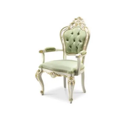 AMBIENTE Włoskie Krzesło z podłokietnikiem kolor Flora 78 Swarovski Cristal / 4504/A