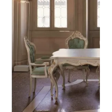 AMBIENTE Włoskie Krzesło tapicerowane kolor Flora 78 Swarovski Cristal / 4504/S