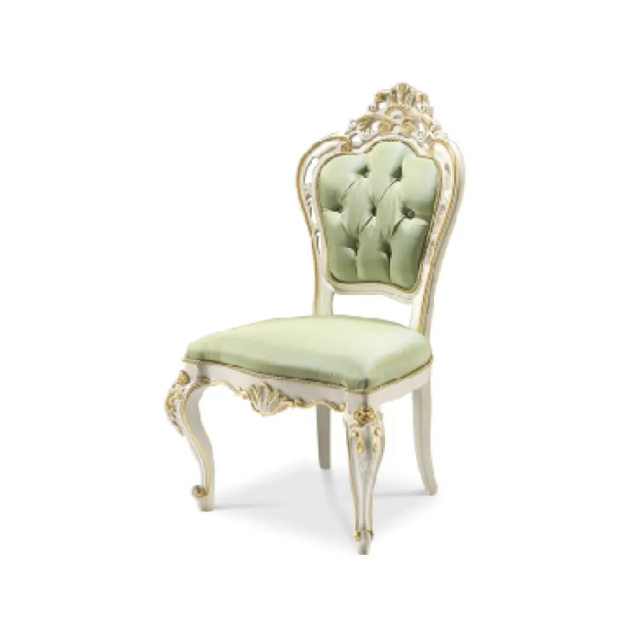 AMBIENTE Włoskie Krzesło tapicerowane kolor Flora 78 Swarovski Cristal / 4504/S