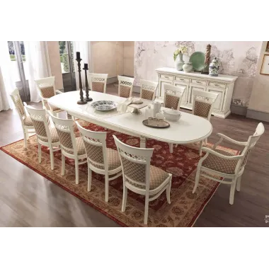 PALAZZO DUCALE ECRU Włoski Stół rozkładany 160-240 x 76 x 100cm / 71BO56