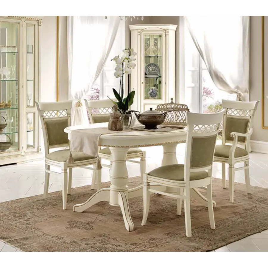 PALAZZO DUCALE ECRU Włoski Stół rozkładany 160-240 x 76 x 100cm / 71BO56