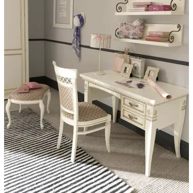 PALAZZO DUCALE ECRU Włoskie biurko Junior 118 x 78 x 61cm / 71BO04SR