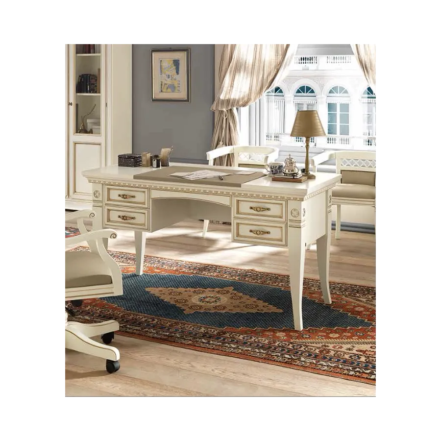 PALAZZO DUCALE ECRU Włoskie biurko 147 x 78 x 65cm / 71BO03SR