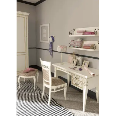 PALAZZO DUCALE ECRU Włoski fotel biurowy 56.5 x 95-102 x 72cm / 71BO02PL