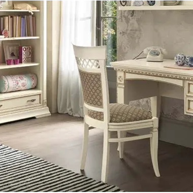 PALAZZO DUCALE ECRU Włoski fotel biurowy 56.5 x 95-102 x 72cm / 71BO02PL