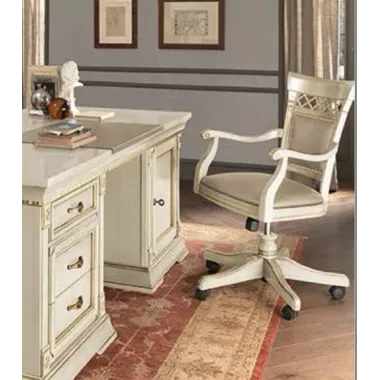 PALAZZO DUCALE ECRU Włoski fotel biurowy 56.5 x 95-102 x 72cm / 71BO02PL