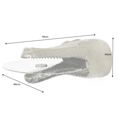 Invicta Stolik kawowy WILDLIFE CROCODILE 60cm / 44843