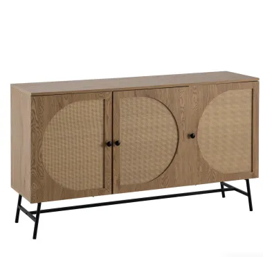 WOHNLING Komoda ratanowa BAMBOO dąb 140 x 80 x 39cm / WL6.892
